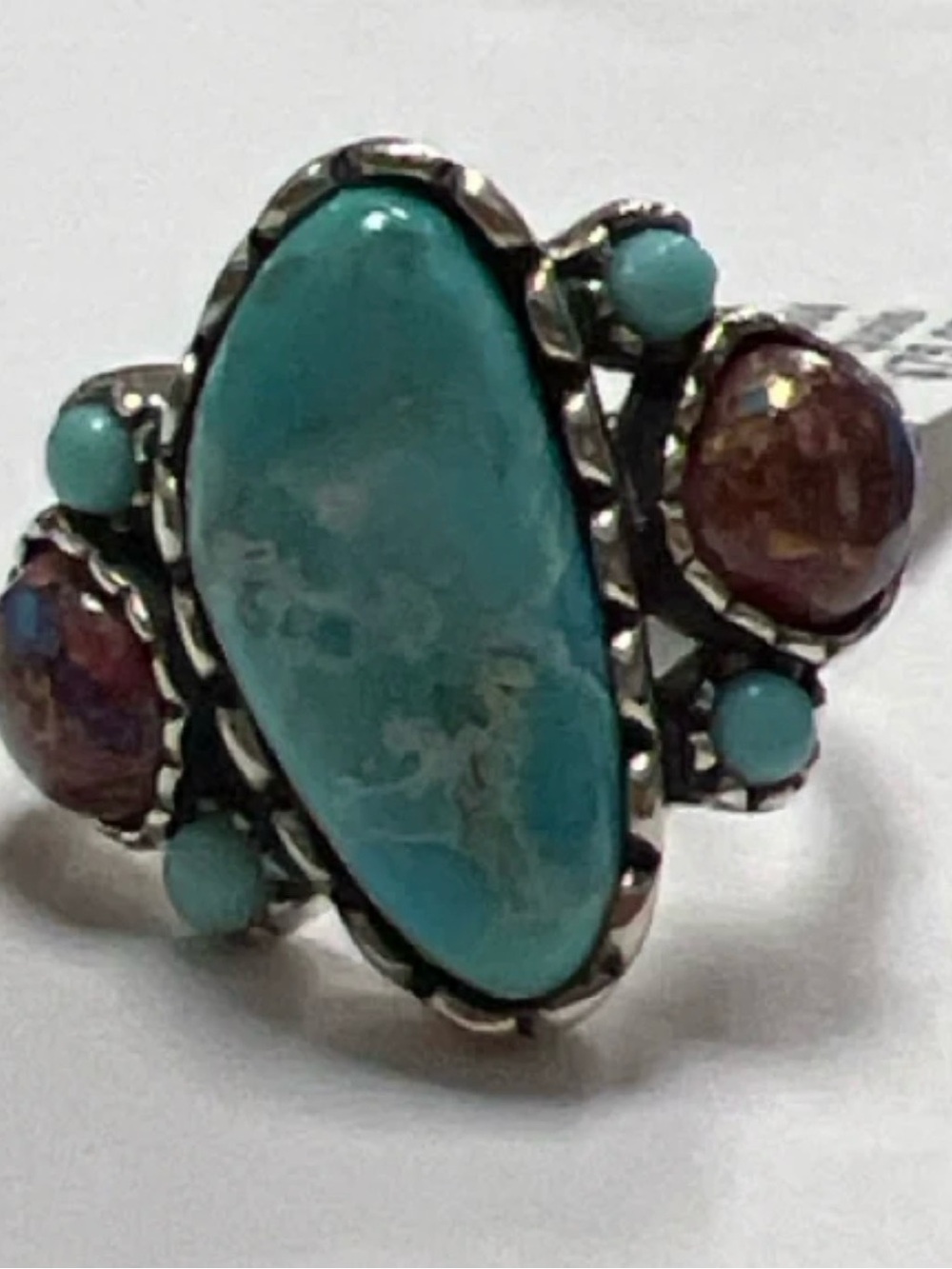Sterling Silver Turquoise Ring Size 8 JTV